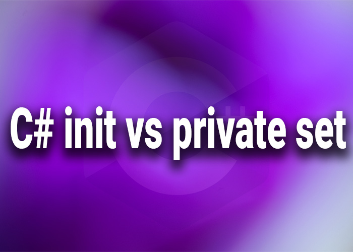c# init vs private set
